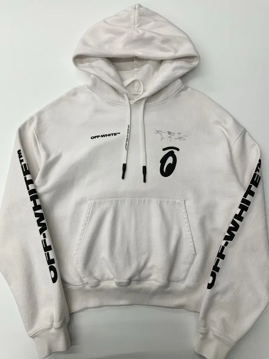 Off-White 19FW 오프화이트 스플릿 애로우로고 오버핏 후드티