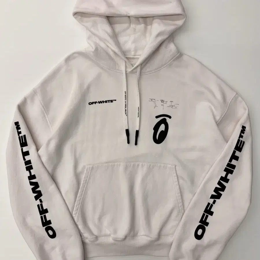 Off-White 19FW 오프화이트 스플릿 애로우로고 오버핏 후드티