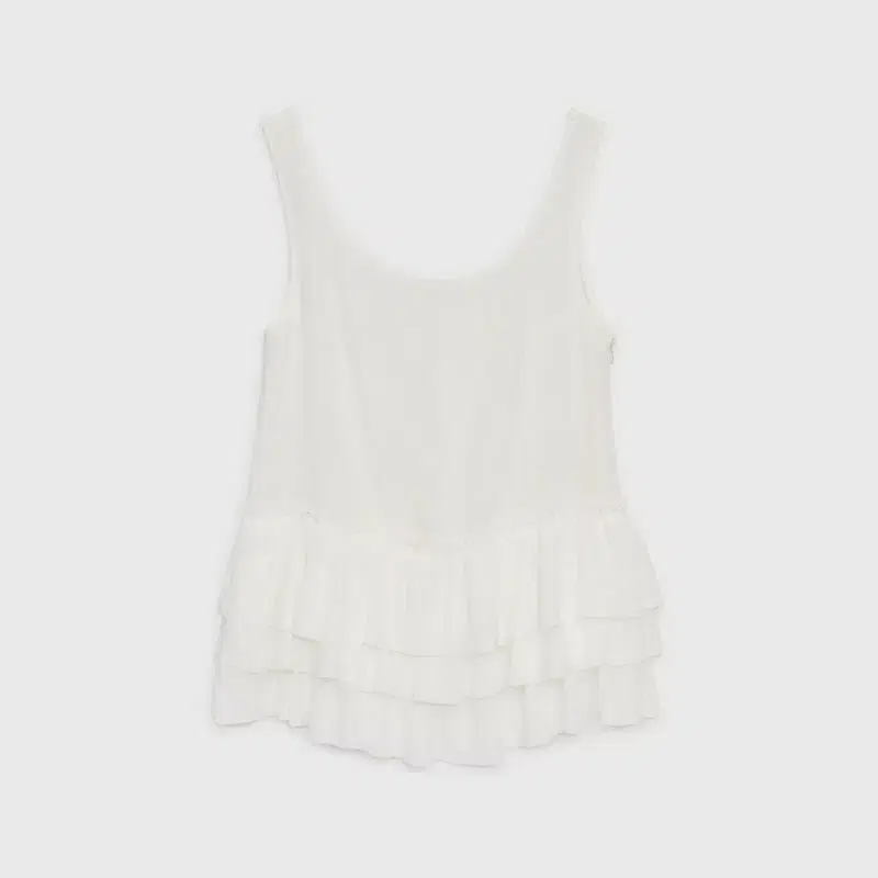 BURMULA / FRILL SLEEVELESS TOP (WHITE)