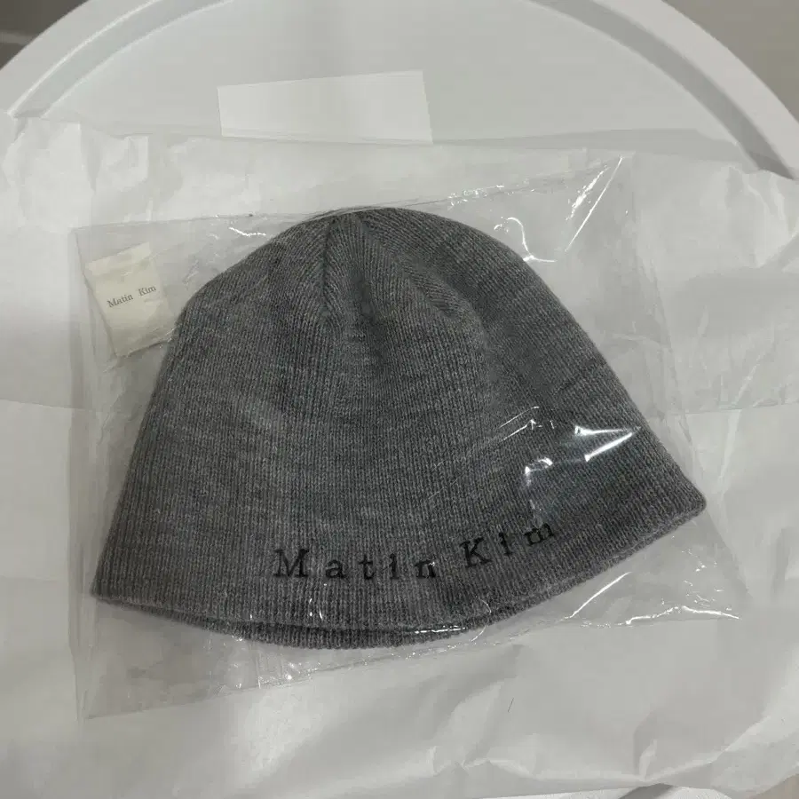 마뗑킴 비니 그레이(새상품) MATIN CLASSIC BEANIE