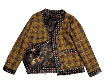 글램 트위드 리버서블 가디건 재킷 올 패턴 M