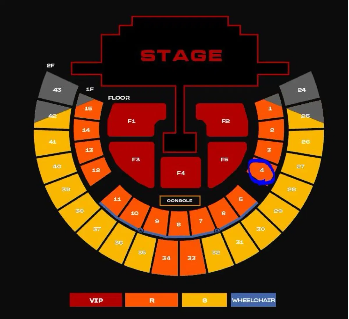 2NE1 첫콘 1층 4구역 단석