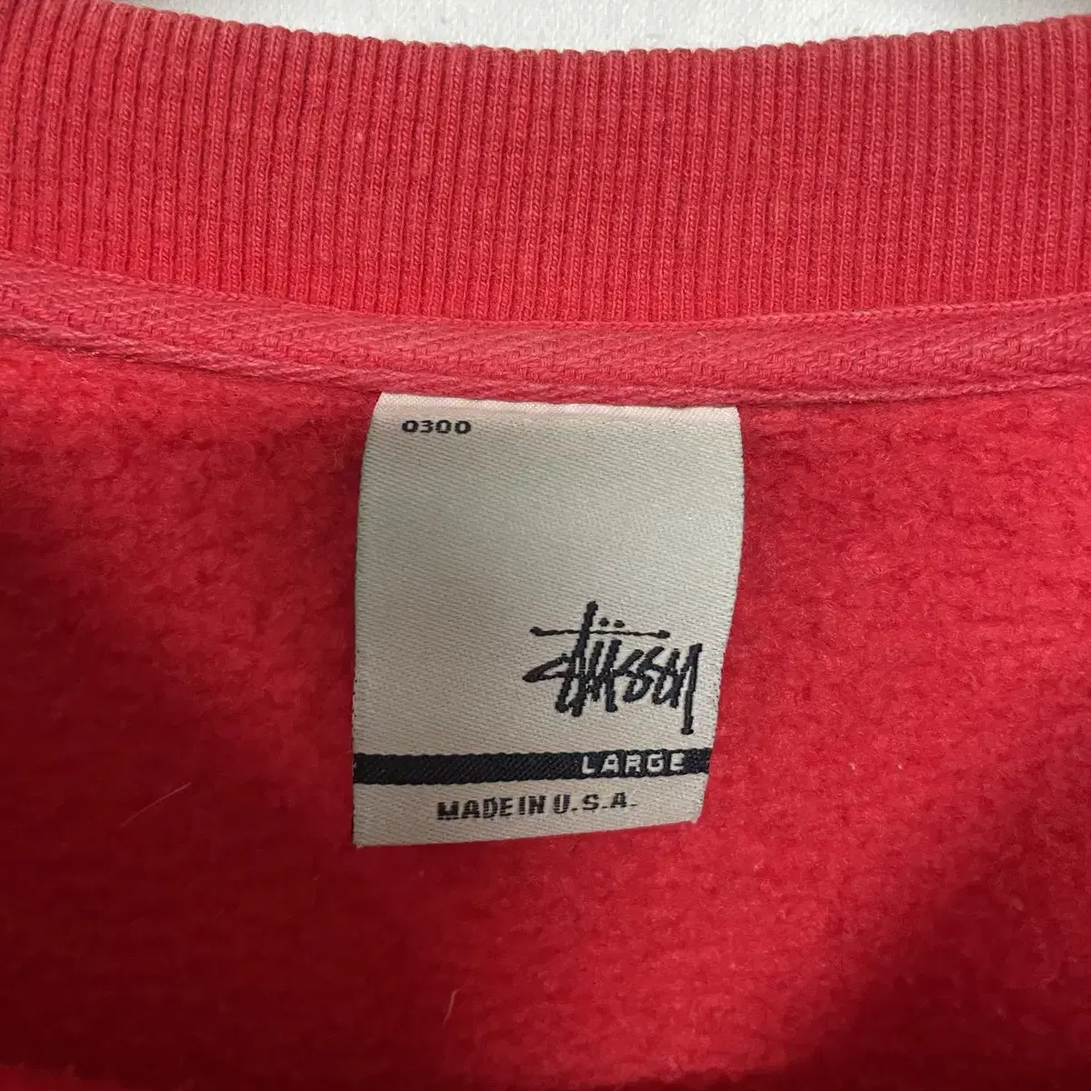 스투시 Stussy 90s 킹 쉐도우맨 크루넥 맨투맨 레드