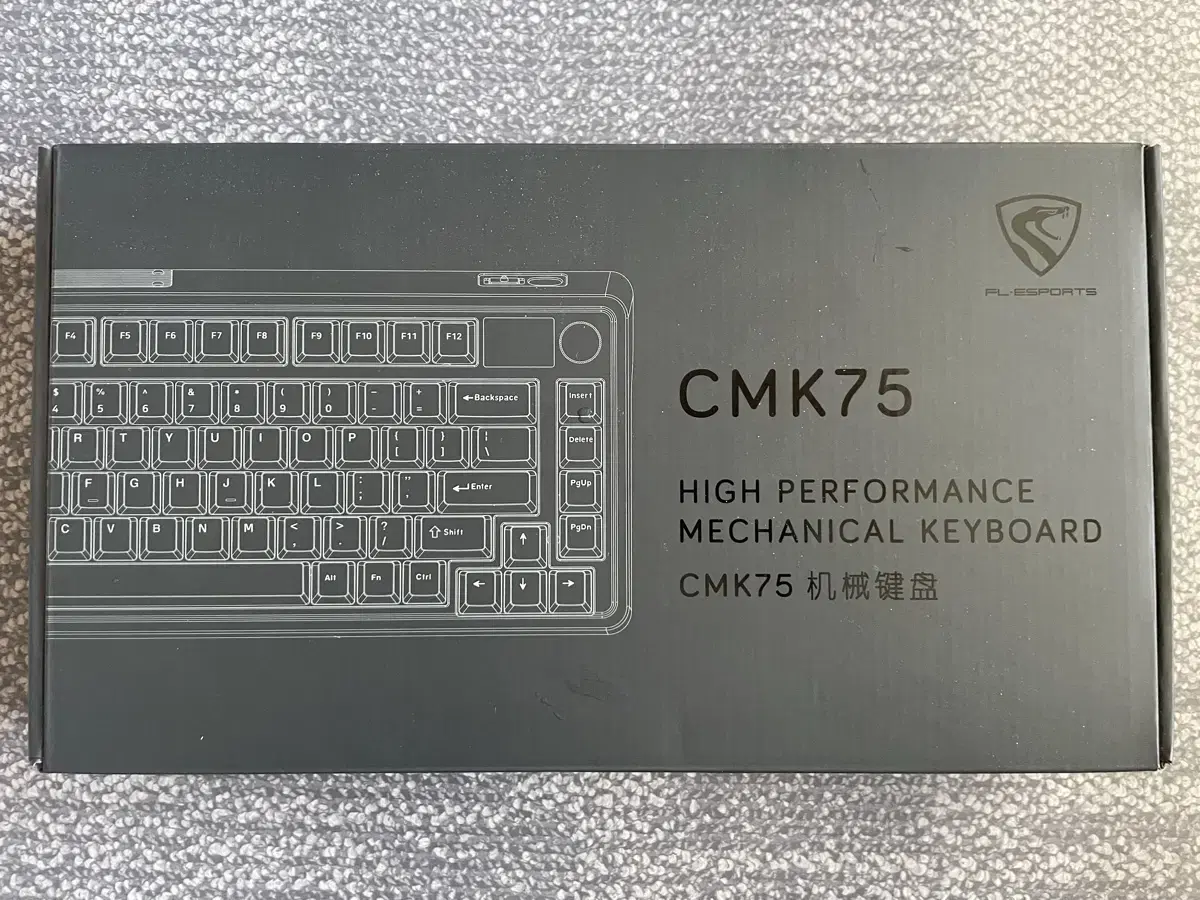 CMK75 기계식 키보드 화이트그레이 저소음라임