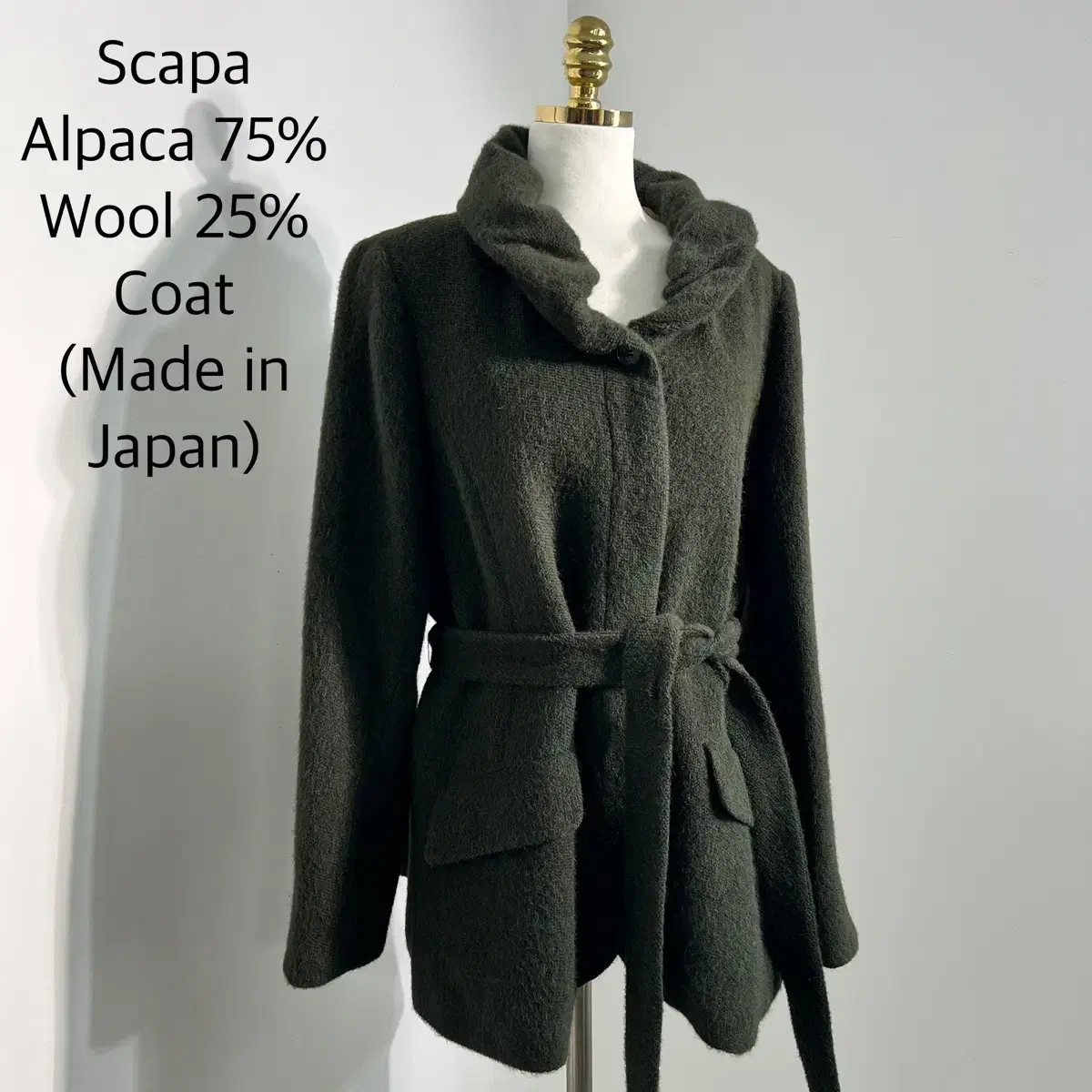 SCAPA 스카파 알파카 75% 울25% 코트(made in japan)