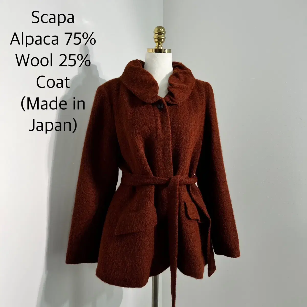 SCAPA 스카파 알파카 75% 울25% 코트(made in japan)