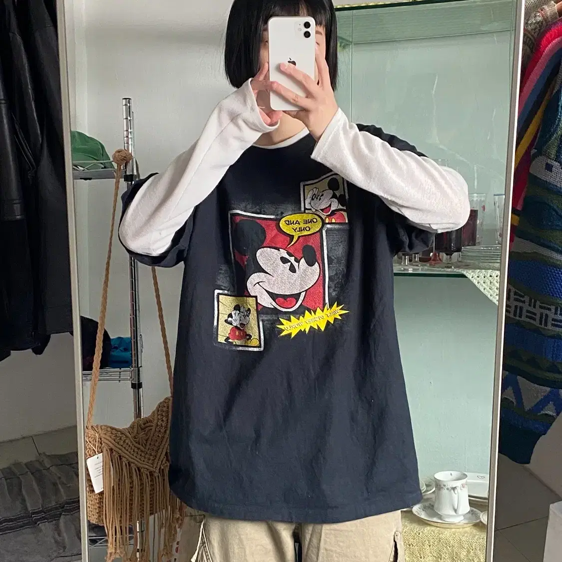 Disney  미키마우스 1/2 티셔츠 (Man XL) 12374