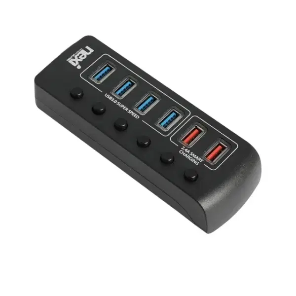 6포트 USB 3.0 개별스위치 LED 충전허브