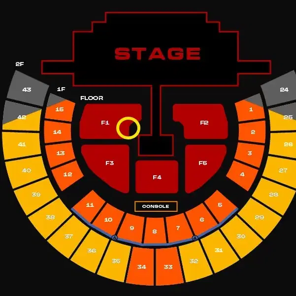 투애니원 콘서트 F1구역 돌출 단석 2ne1