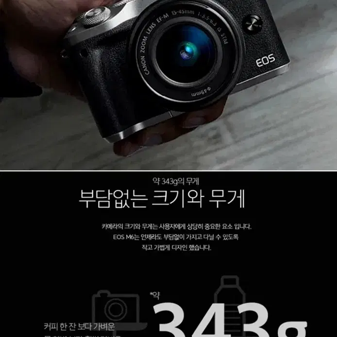 캐논 M6 S급(200여컷,1번사용)+18-55 렌즈+64g