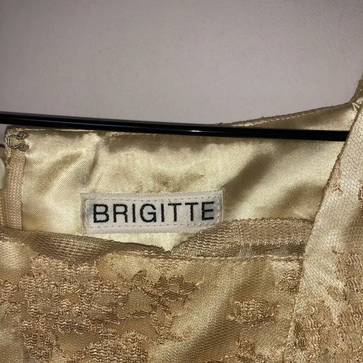 Vintage BRIGITTE yellow silk ops