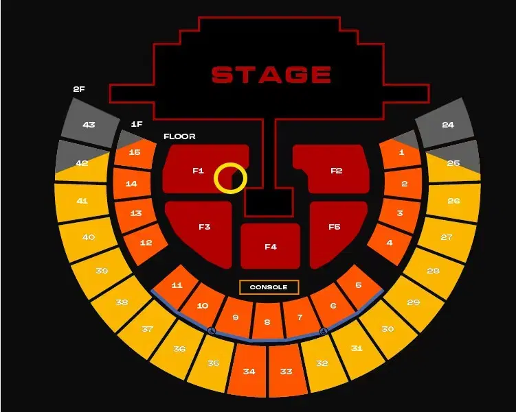 투애니원 콘서트 F1구역 돌출 단석 2ne1