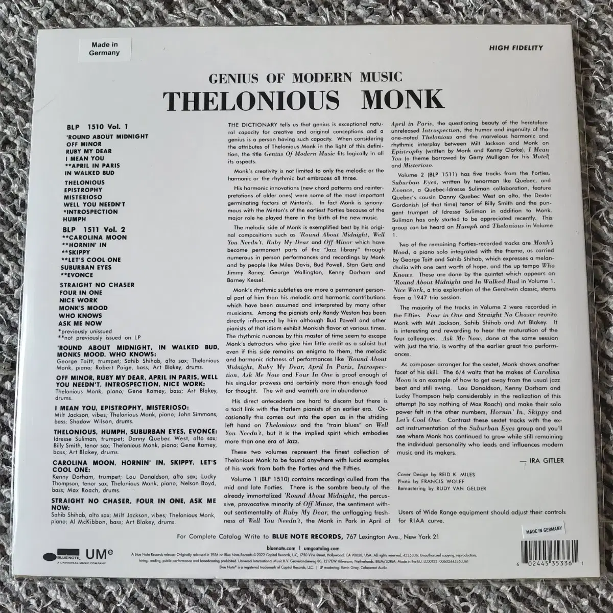 Thelonious Monk 델로니우스 몽크 Genius of Moder