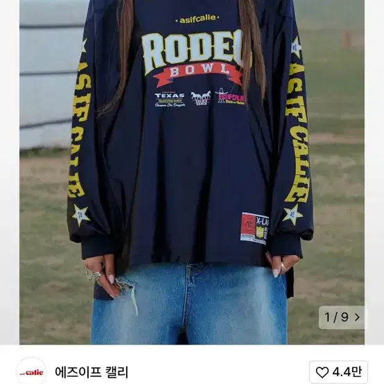 에즈이프캘리 ) RODEO FOOTBALL JERSEY BLACK