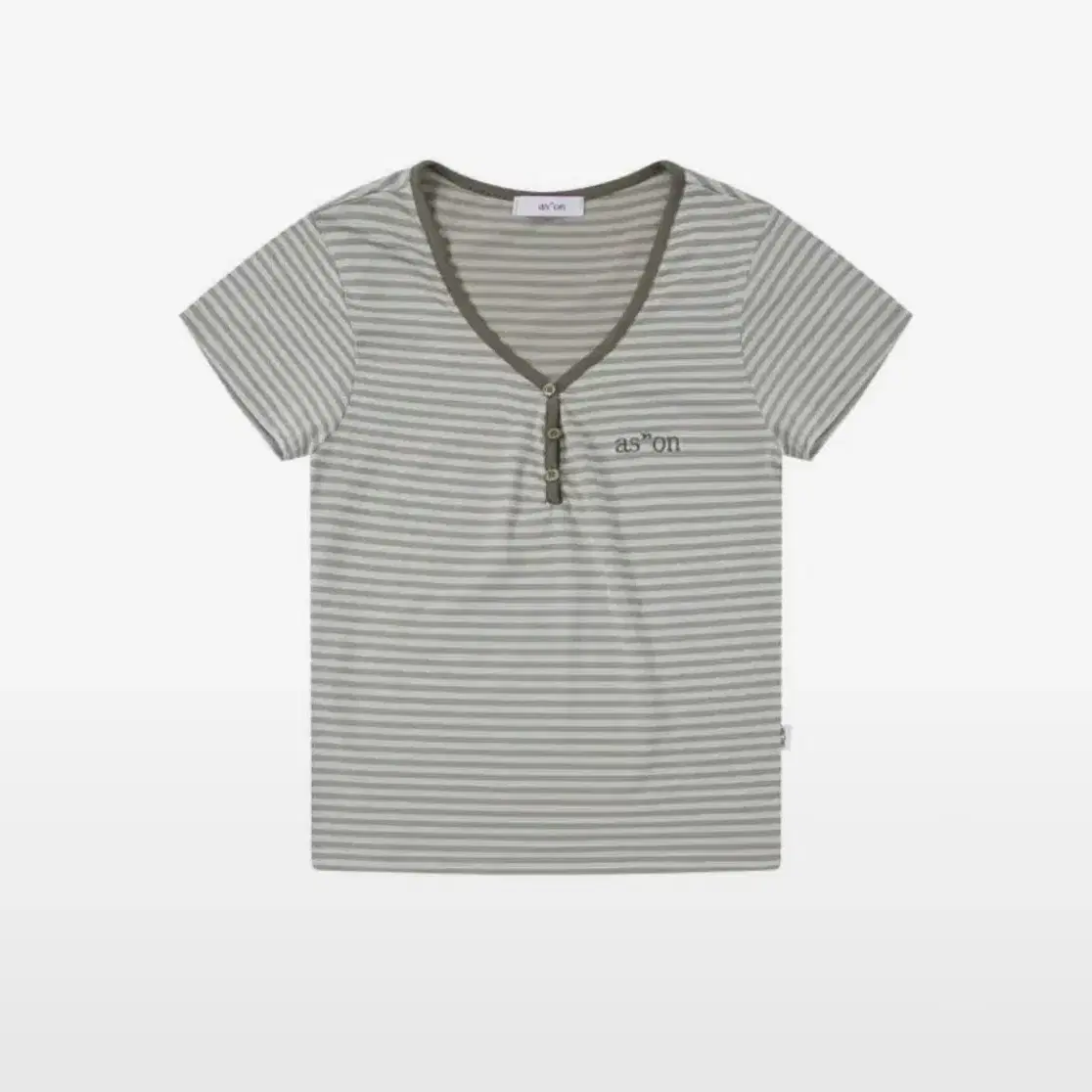 애즈온 CANDY STRIPE T / BEIGE