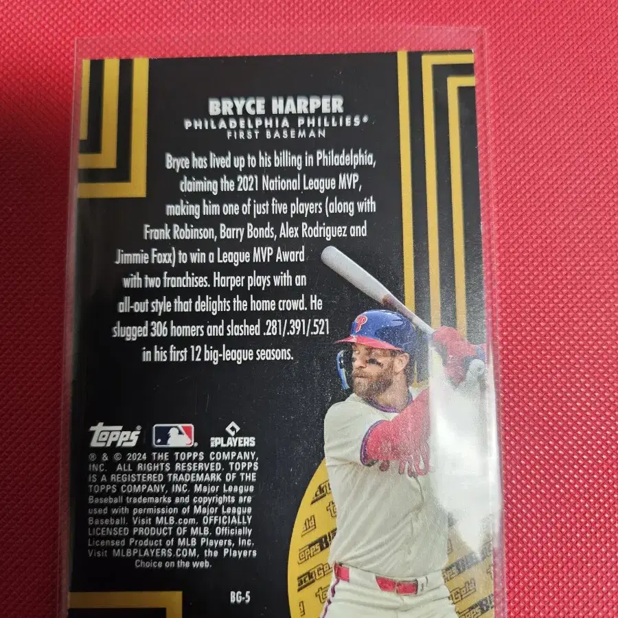 브라이스 하퍼 2024 Topps Black Gold 카드