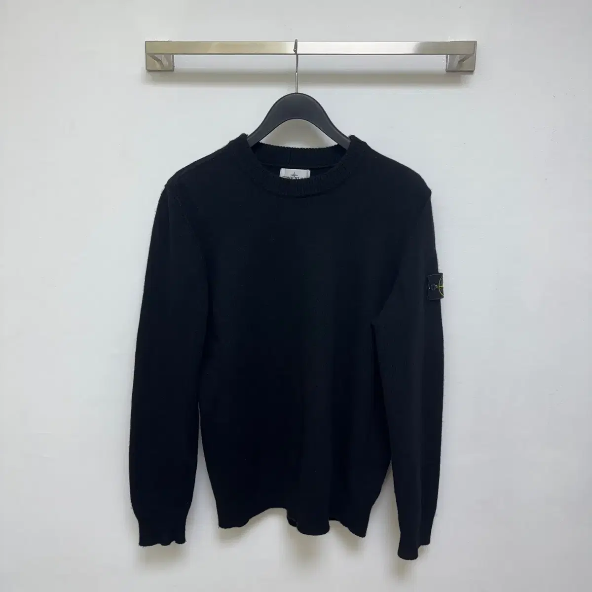 (2XL) Stone Island Heavy Wool Knit Black