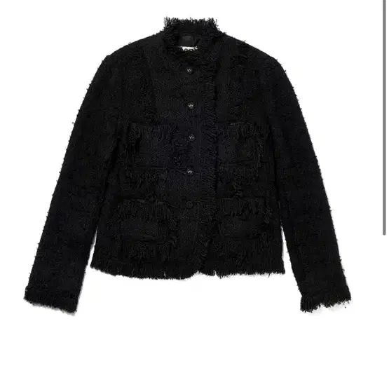 open yy frayed tweed jacket