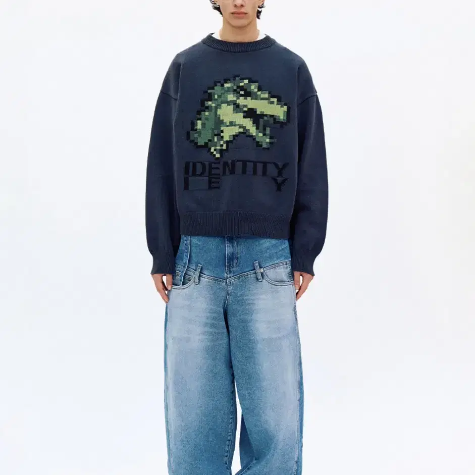 이에이(IEY)DOUBLE OVERSIZE DENIM Medium Ind