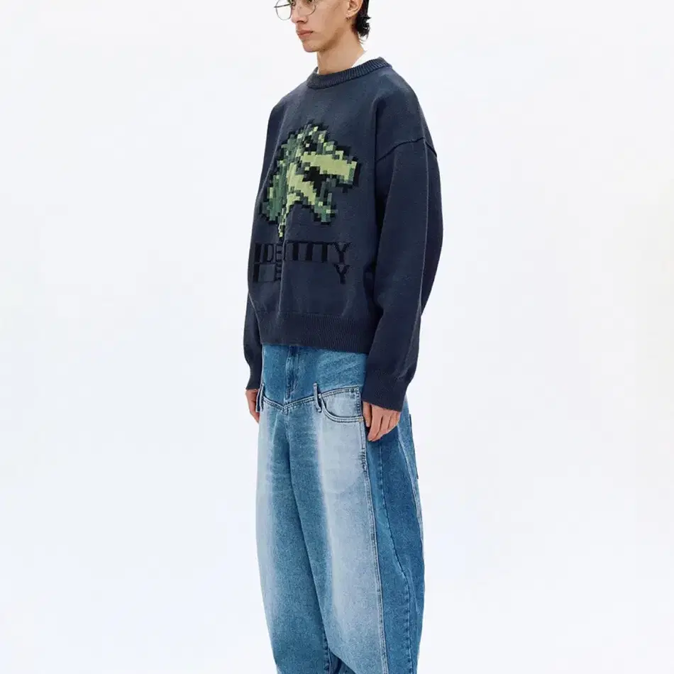 이에이(IEY)DOUBLE OVERSIZE DENIM Medium Ind