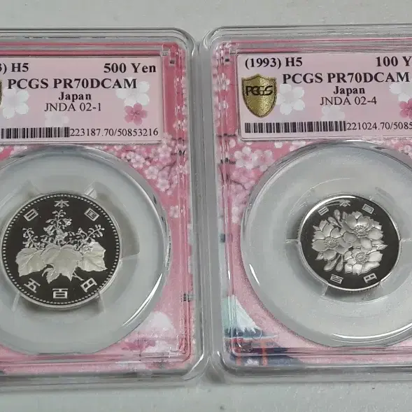 1993년 일본 도쿄 벚꽃 라벨 한정판 PCGS PR69 & 70DCAM