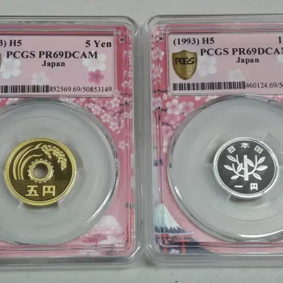 1993년 일본 도쿄 벚꽃 라벨 한정판 PCGS PR69 & 70DCAM