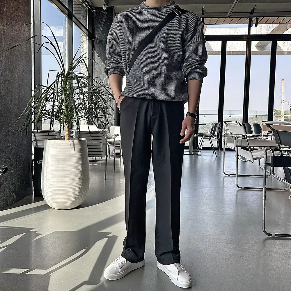 [NEW] 데일리 와이드핏 프리미엄 슬랙스 링클프리 히든밴딩 2컬러