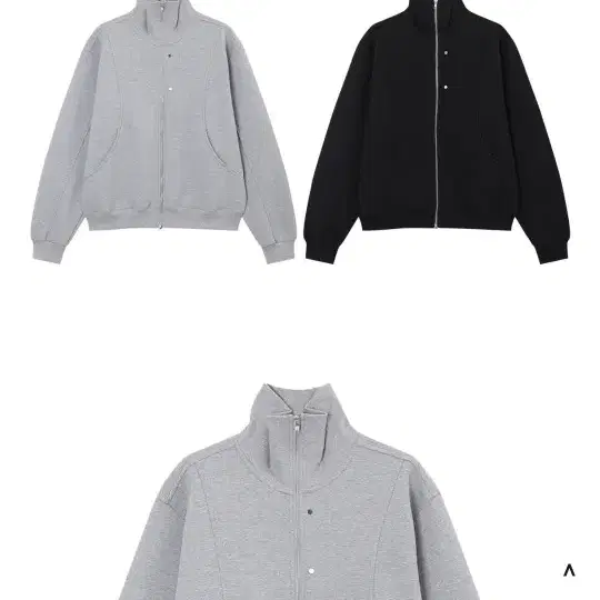 릿킴 CURVED HIGH NECK ZIP-UP