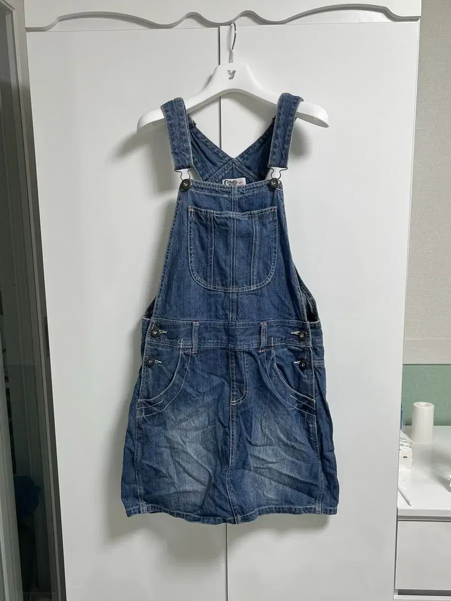 Vintage suspenders skirt ONEPIECE Morrigan Aoi Yuu Denim cargo pants