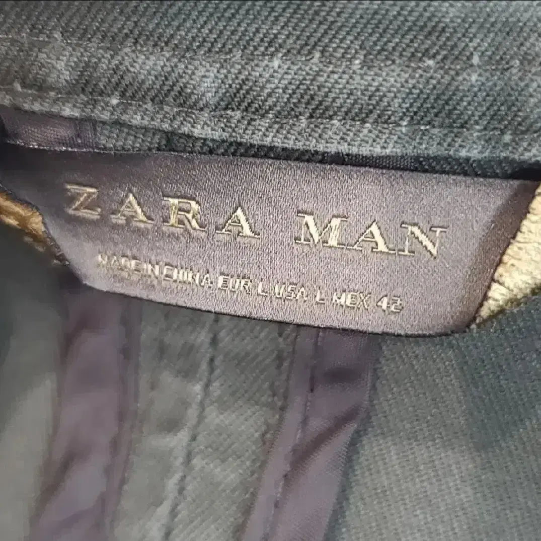 L ) ZARA 자라 남성 밀리터리 견장 자켓