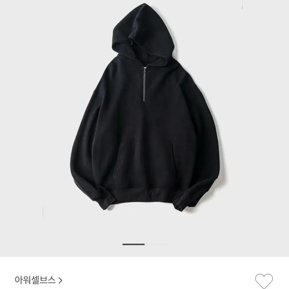 아워셀브스 Lyocell zip-up hoodie black 2사이즈