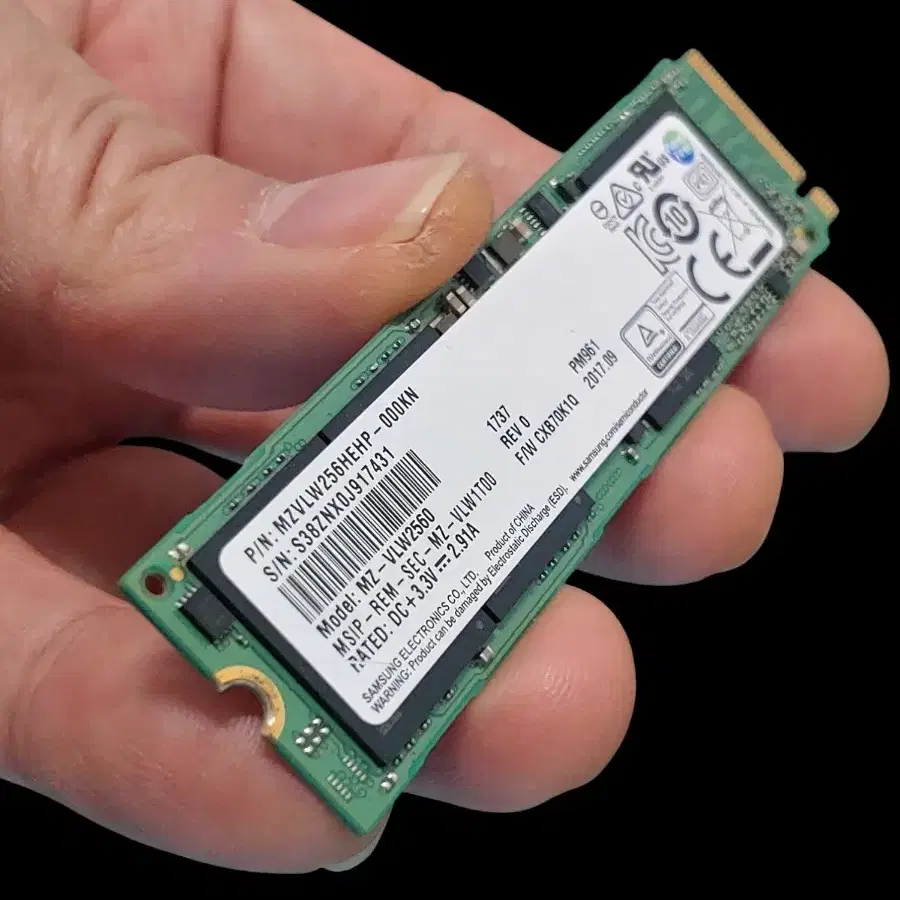 삼성전자 PM961 M.2 NVMe 256GB SSD (상태좋음)