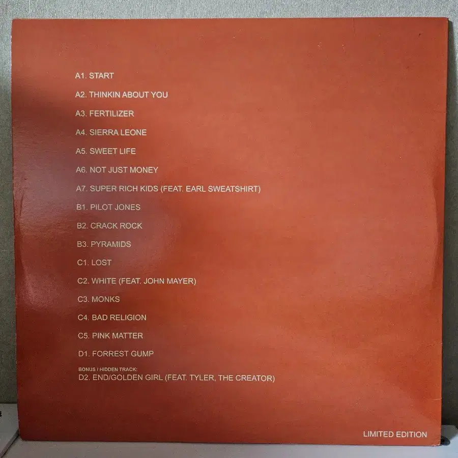 frank ocean channel orange 부틀렉 lp