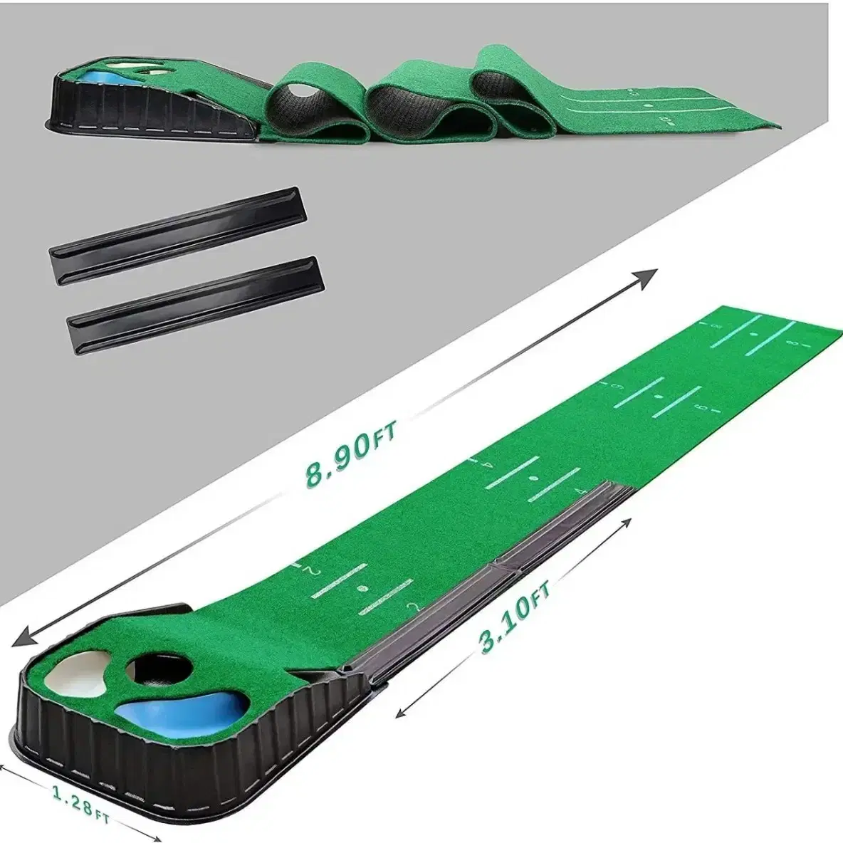골프 퍼터 퍼팅 연습 훈련 매트 볼 자동 리턴 회수
