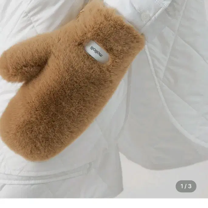 몰리올리 BEAR BEAR reversible mittens_ beige