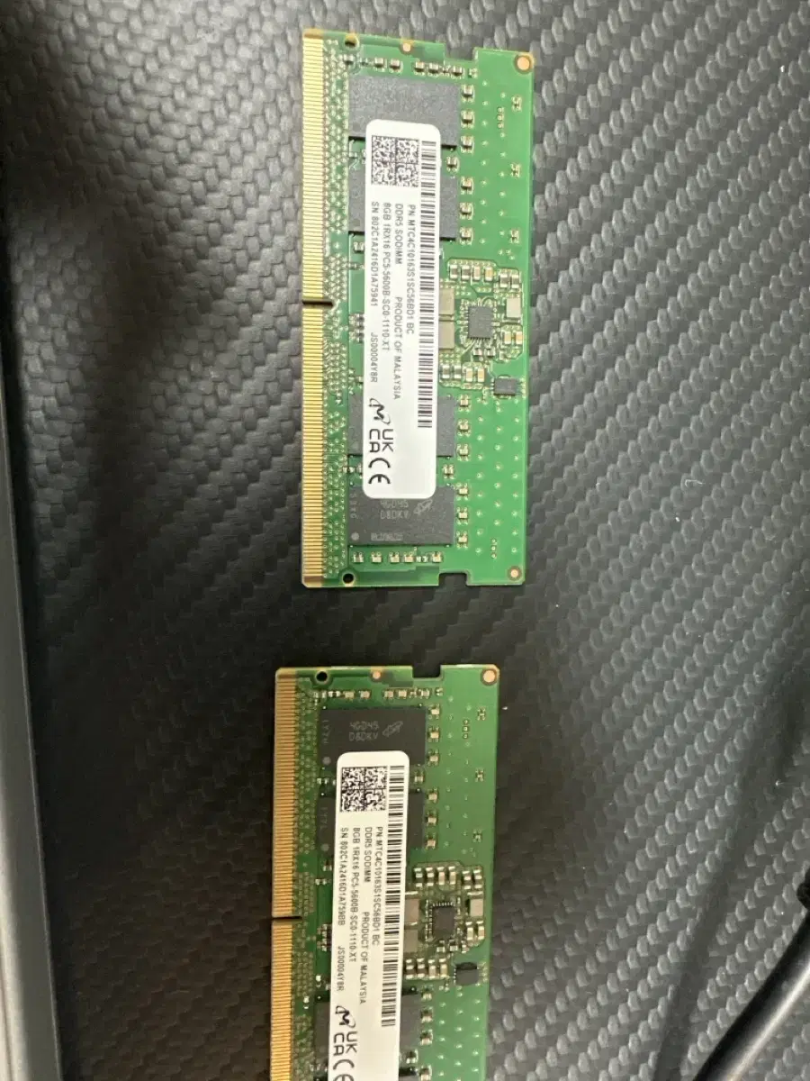 마이크론 노트북 램 ddr5-5600 8gb 2개