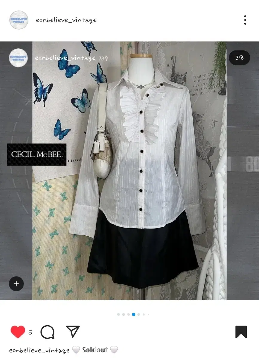 Unbilled Vintage Cecil McBee Geek Chic Preppy Look Pinterest-ish Shirt