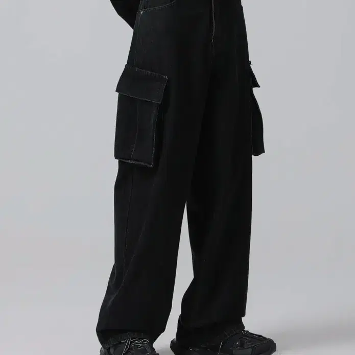 어반드레스 데님 팬츠 real wide cargo pants BLACK