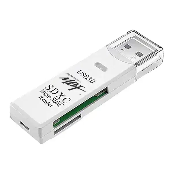 USB 3.0 휴대용 외장 카드리더기 화이트 [SD/Micro SD]