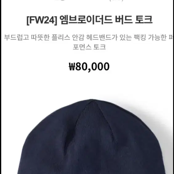 FW24 아크테릭스 엠브로이더드 버드 토크 비니