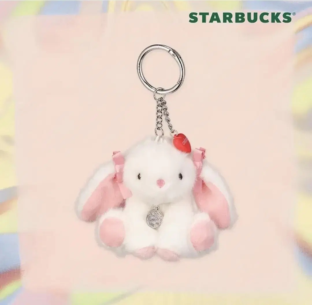 (Tax-free) Starbucks Sweety Fluffy Bunny Key Chain for sale