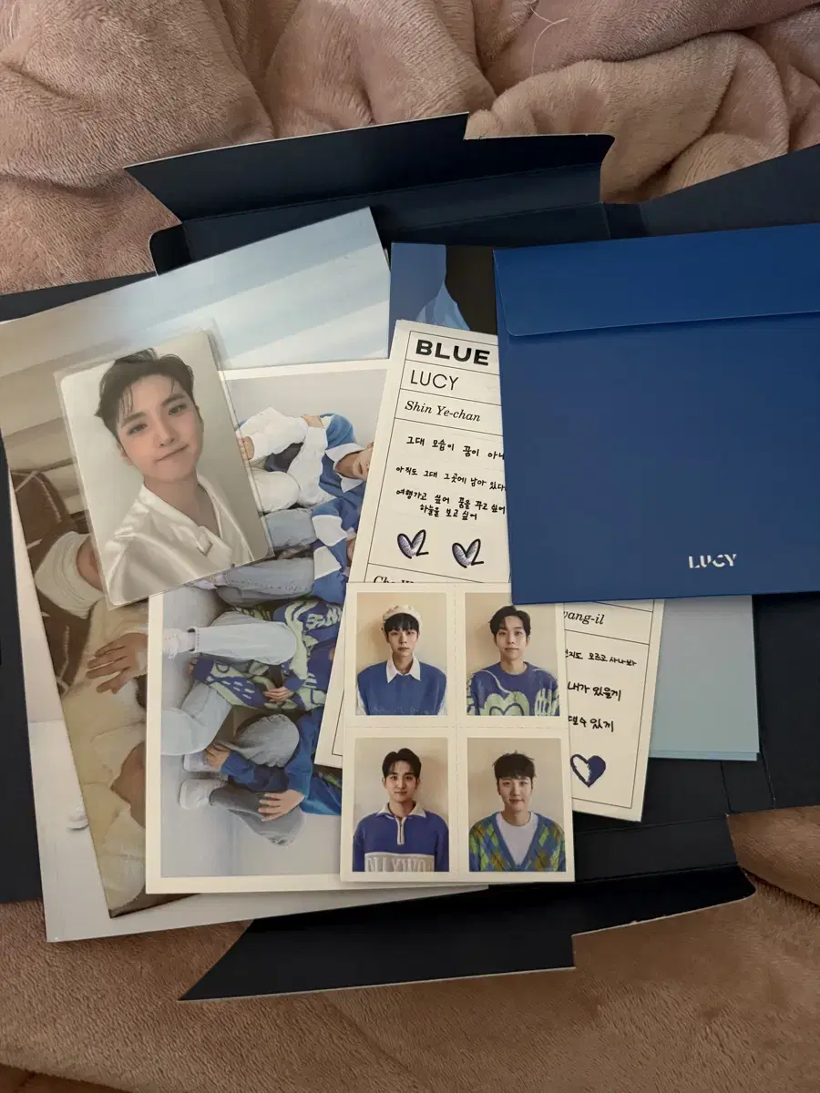 bloo, full configuration album, for sale (shin yechan, choi sangyeop, choi wonsang, shin gwangil)