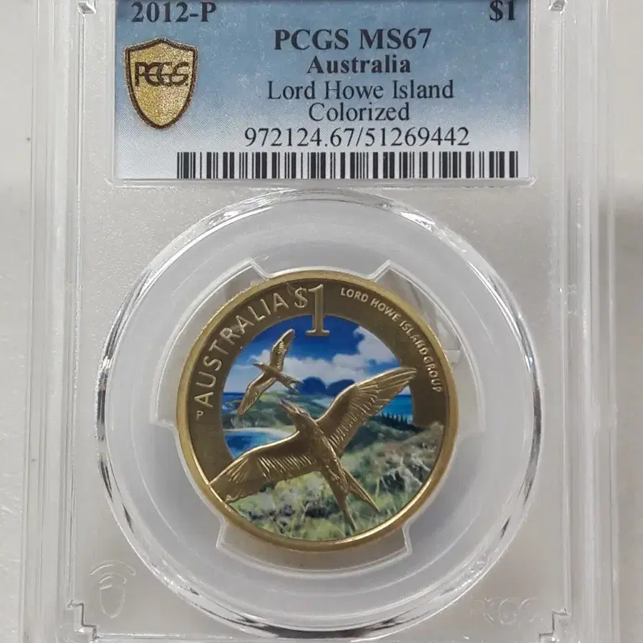 2012년 P 호주 로드하우섬 1달러 PCGS MS67 한정판 주화