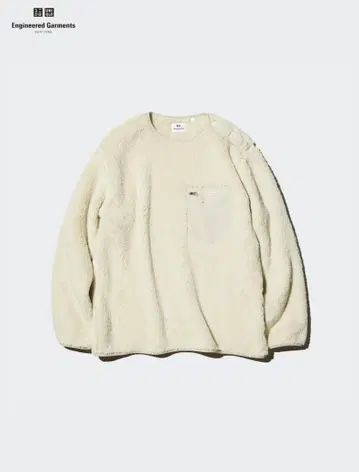 유니클로유니클로x 엔지니어드 가먼츠플리스 풀오버 화이트