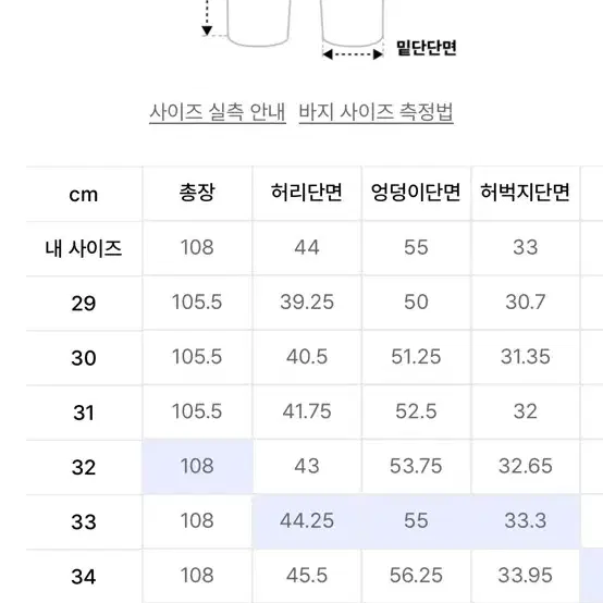 플랙 데님팬츠 33