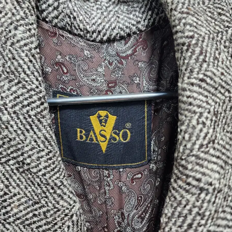 BASSO 헤링본 롱코트