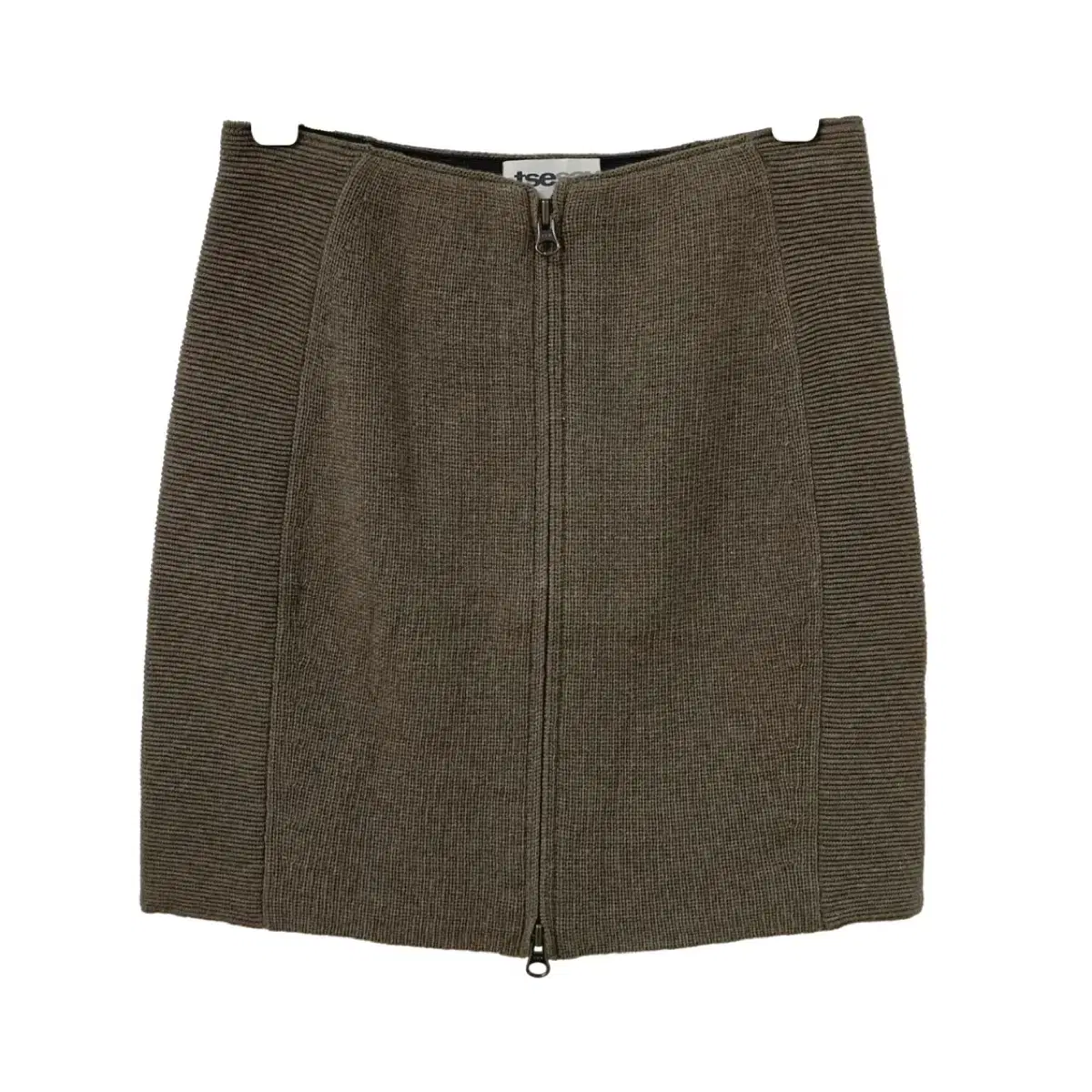 [New Product] Tsesay Cashmere Knit Zip-Up Mini Skirt (Brown)