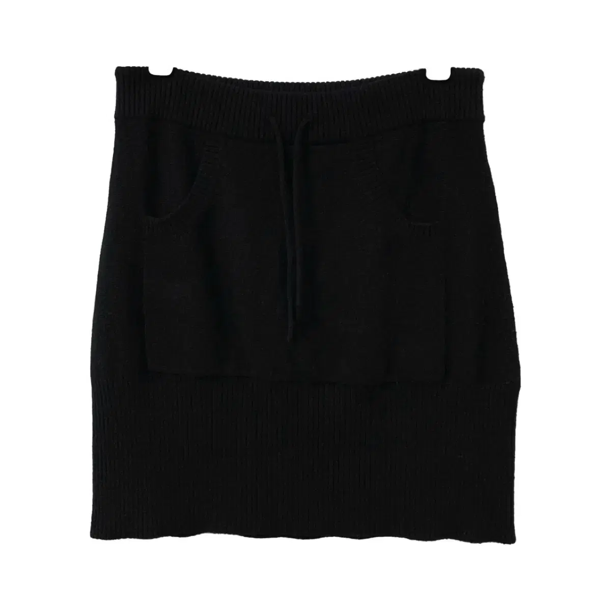 Tsesay Cashmere Knit Pocket Cargo Mini Skirt (Black)