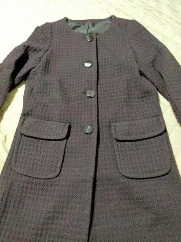 PATTY PERRY 노카라 코트 모 70% 브라운