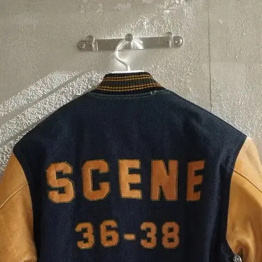 SCENE leather varsity